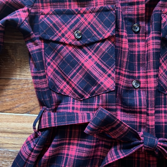Billy T Plaid Button Down Shirt Dress - Picture 9 of 15